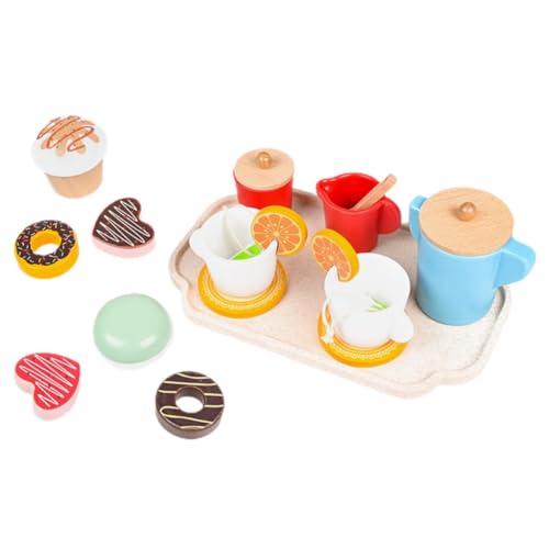 KONTONTY Teeset Kinderspielzeug Holzspielzeug Teeservice Set Simuliertes Nachmittagstee Dessertspielzeug Für Rollenspiel Für Ädchen Und Jungen Ab 3 Jahren Inklusive Und Tassen Pädagogisches KONTONTY Teeset Kinderspielzeug Holzspielzeug Teeservice Set Simuliertes Nachmittagstee Dessertspielzeug Für Rollenspiel Für Ädchen Und Jungen Ab 3 Jahren Inklusive Und Tassen Pädagogisches von KONTONTY