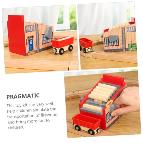KONTONTY Holzspielzeug Zugset mit Lumber Blocks Holzbahn Zubehör für Pädagogisches zur Kognitiver Fähigkeiten Robustes Holzmaterial Sicher und Langlebig KONTONTY Holzspielzeug Zugset mit Lumber Blocks Holzbahn Zubehör für Pädagogisches zur Kognitiver Fähigkeiten Robustes Holzmaterial Sicher und Langlebig von KONTONTY