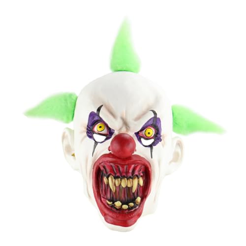 KONTONTY Gruseliger Horror-clown Mit Pelzohren Für Halloween. Bequeme Passform Kein Plastikgeruch Für Kostümpartys Und Feiern. KONTONTY Gruseliger Horror-clown Mit Pelzohren Für Halloween. Bequeme Passform Kein Plastikgeruch Für Kostümpartys Und Feiern. von KONTONTY