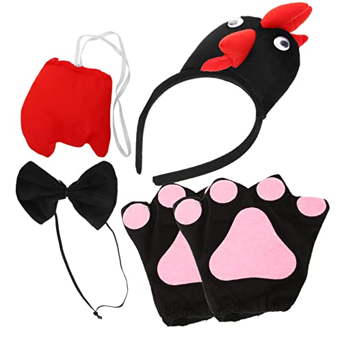 KONTONTY Huhn Kostüm Set mit Tier Haarreif Schleife Handschuhen und Sicherer Langlebiger Ostern Party Zubehör für Jungen und Mädchen Geeignet für Cosplay und Fasching KONTONTY Huhn Kostüm Set mit Tier Haarreif Schleife Handschuhen und Sicherer Langlebiger Ostern Party Zubehör für Jungen und Mädchen Geeignet für Cosplay und Fasching von KONTONTY