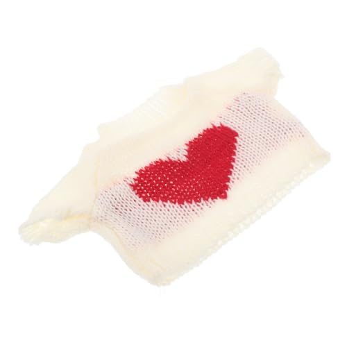KONTONTY Ich Weiße Pullover Süße Plüschtiere Fadenbär Weiche Ausgestopfte Bären Plüsch Erdbeerhase Plüsch Gänseblümchen Plüsch Babypuppenzubehör Wiedergeborenes Zubehör Garn von KONTONTY