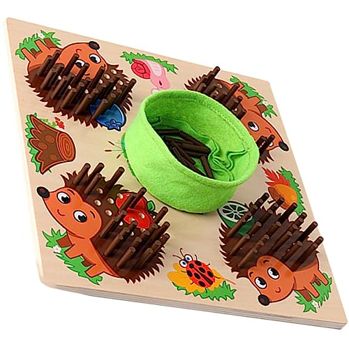 KONTONTY Igel kinderbeschäftigung für geschenketueten Lernspielzeug kompaktes Igelspielzeug pädagogisches sensorisches Kinderbedarf hölzern Brown von KONTONTY