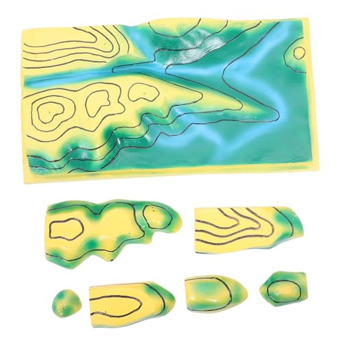 KONTONTY Interaktives Konturlinien-geländemodell für Geografieunterricht aus Kunststoff Detaillierte Topografische Merkmale für Klassenzimmer und Selbstständiges Lernen von KONTONTY