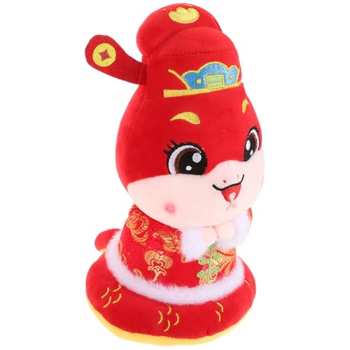 KONTONTY Jahr der Schlange Plüschtier Kuscheltier aus für Chinesische Neujahr Hochwertige und Detailreiche Schlangenfigur für Festlichkeiten und Dekorationen von KONTONTY