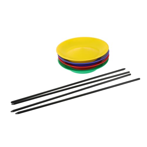 KONTONTY Jonglier Set Teilig Zirkus Drehteller mit Sticks Leichte Kunststoff Spinning Plates für Stabile Rotationsscheiben für Jonglage Zirkus Performance Training KONTONTY Jonglier Set Teilig Zirkus Drehteller mit Sticks Leichte Kunststoff Spinning Plates für Stabile Rotationsscheiben für Jonglage Zirkus Performance Training von KONTONTY