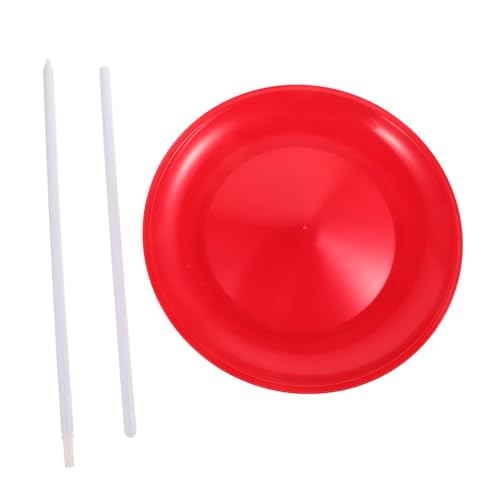 KONTONTY Jonglierscheiben-Requisiten Trainingsdrehteller Jonglierplatte mit Stöcken für Zirkus Zirkusdrehteller Spinnteller mit Stick weiche Spinnplatte Sich drehender Essteller Plastik rot KONTONTY Jonglierscheiben-Requisiten Trainingsdrehteller Jonglierplatte mit Stöcken für Zirkus Zirkusdrehteller Spinnteller mit Stick weiche Spinnplatte Sich drehender Essteller Plastik rot von KONTONTY