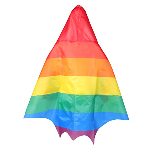 KONTONTY Umhang Mit Regenbogenflagge Kostümumhang Umhang Wickelschal Paradekleidung Einheitsgröße Party-Accessoire KONTONTY Umhang Mit Regenbogenflagge Kostümumhang Umhang Wickelschal Paradekleidung Einheitsgröße Party-Accessoire von KONTONTY