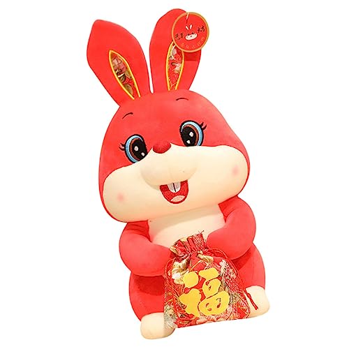 KONTONTY Kaninchen Plüschtier Sternzeichen Hase Plüsch ausgestopft Puppe Kaninchen Flauschiges klein Cartoon Stofftier Tierkuscheltiere Cartoonplüsch PP Baumwolle rot KONTONTY Kaninchen Plüschtier Sternzeichen Hase Plüsch ausgestopft Puppe Kaninchen Flauschiges klein Cartoon Stofftier Tierkuscheltiere Cartoonplüsch PP Baumwolle rot von KONTONTY