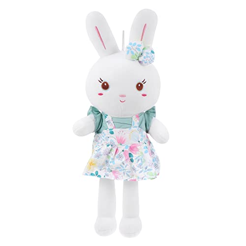 KONTONTY Kaninchenpuppe mit Kleidung für kinderspielzeug Ostergeschenk spielsachen Easter Decoration Hasenpuppe osterhasen Plüschmaterial Green von KONTONTY