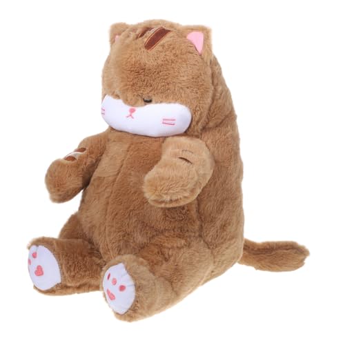 KONTONTY Katzenkissen Katzenkuscheltier Cutie Cats plüschkatze Kuscheltiere für Katzen Cats Toys Zuhause ausgestopfte Katze Plüsch-Katzenspielzeug Katzenpuppenspielzeug PP Baumwolle Brown KONTONTY Katzenkissen Katzenkuscheltier Cutie Cats plüschkatze Kuscheltiere für Katzen Cats Toys Zuhause ausgestopfte Katze Plüsch-Katzenspielzeug Katzenpuppenspielzeug PP Baumwolle Brown von KONTONTY