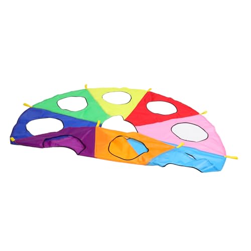 KONTONTY Kindergarten Farbiger Regenbogen Fallschirm mit Löchern Kooperatives Bewegungsspiel für Sensorisches Trainingsspiel für Draußen Fördert Reaktionsfähigkeit und Hand Augen KONTONTY Kindergarten Farbiger Regenbogen Fallschirm mit Löchern Kooperatives Bewegungsspiel für Sensorisches Trainingsspiel für Draußen Fördert Reaktionsfähigkeit und Hand Augen von KONTONTY