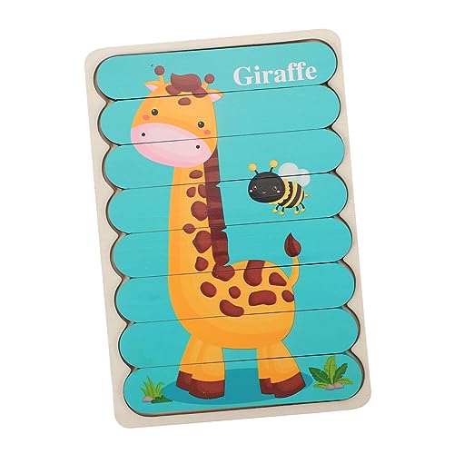 KONTONTY Kinderpuzzle aus Holz Doppelseitiges Lernspielzeug mit Tiermotiven Zebra Giraffe Farbenfrohes Frühes Lernspielzeug Hand Auge Koordination und Geduld für Kleinkinder KONTONTY Kinderpuzzle aus Holz Doppelseitiges Lernspielzeug mit Tiermotiven Zebra Giraffe Farbenfrohes Frühes Lernspielzeug Hand Auge Koordination und Geduld für Kleinkinder von KONTONTY