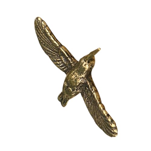 KONTONTY Kleine Kupfer Hummingbird Figurine Vintage Vogel Sammlerstück Für Heimdekoration Feng Shui Ornamente Für Wohnzimmer Schlafzimmer Büro Und Garten Liebevolle Vogelfigur von KONTONTY