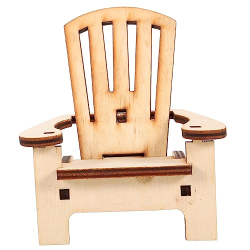 KONTONTY Kleiner Holzstuhl Puppe Miniatur-stuhlmodell Ministuhl Aus Holz Mini-hausstuhl Miniaturmöbel-stuhlmodell Miniaturornament Mini-Stuhl-Foto-Requisite Modell Kleine Holzstühle von KONTONTY