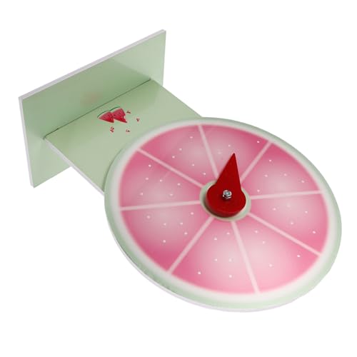KONTONTY Kleiner Plattenspieler Tombolapreise für Erwachsene Karneval Spielrad Farbkreis Preise im Klassenzimmer preisgekröntes Spinnrad Mini- Spielpreise MDF von KONTONTY