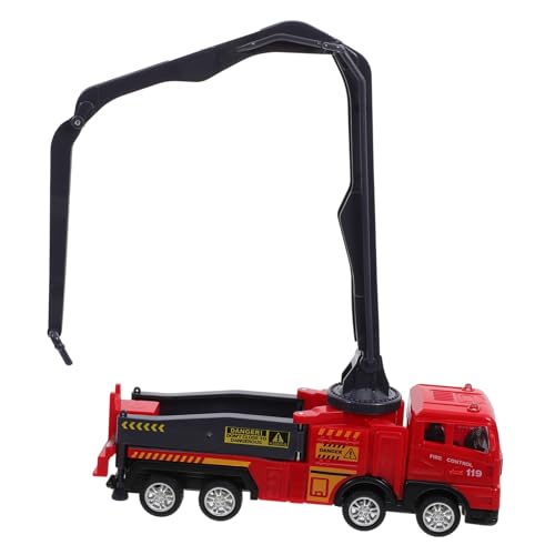 KONTONTY Kleines Feuerwehrtruck Spielzeugmodell für Kleinkinder Realistisches Spielzeugfahrzeug aus Robustem für Fantasievolles und Hand Augen Koordination von KONTONTY