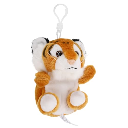 KONTONTY Stofftier Tiger Mit Hängeband Plüsches Ebene Für Kleinkinder Realistisches Spielzeug Weiches Material Als Taschenanhänger Oder Schlüsselanhänger KONTONTY Stofftier Tiger Mit Hängeband Plüsches Ebene Für Kleinkinder Realistisches Spielzeug Weiches Material Als Taschenanhänger Oder Schlüsselanhänger von KONTONTY