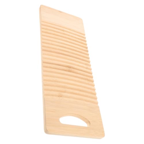 KONTONTY Kleines Waschbrett Waschbrettbecken Waschbrett Waschbrett Wäschesafel Wäsche von Hand waschen über das Unterlegscheibenbrett Mini-Waschbrett hölzern Beige von KONTONTY