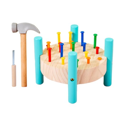 KONTONTY Pädagogisches Werkzeugspielzeug Für Jungen Und Mädchen Hammer Für Die Werkbank Nagelhammer Für Kleinkinder Zur Der Hand-Augen-koordination von KONTONTY