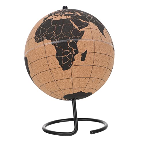 KONTONTY Kork Schreibtisch Desktop Tischplatte z Office bürodeko Geschenkidee tabel genschenkideen Tischdekoration Weltkugel für das Büro geografische Tischgloben Tisch-Weltkugel von KONTONTY