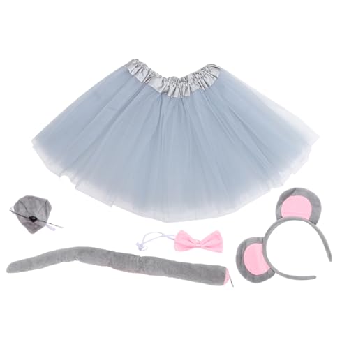 KONTONTY Kostüm Set Teilig mit Ohren Haarreif Nase Fliege und Tutu Rock Weiches Cosplay Zubehör für Halloween Mottoparty Geburtstagsfeier und Rollenspiel KONTONTY Kostüm Set Teilig mit Ohren Haarreif Nase Fliege und Tutu Rock Weiches Cosplay Zubehör für Halloween Mottoparty Geburtstagsfeier und Rollenspiel von KONTONTY