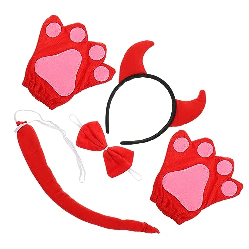 KONTONTY Kostümset für Erwachsene Teiliges Cosplay Cattle Set mit Hörnern Fliege und Handschuhen Party Accessoire für Halloween und Bühnenaufführungen KONTONTY Kostümset für Erwachsene Teiliges Cosplay Cattle Set mit Hörnern Fliege und Handschuhen Party Accessoire für Halloween und Bühnenaufführungen von KONTONTY