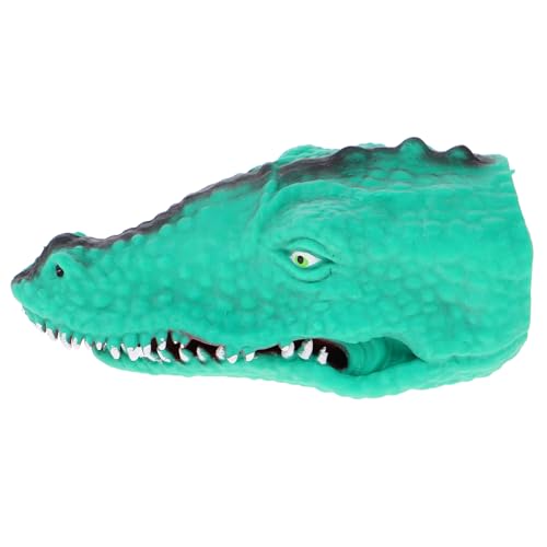 KONTONTY Krokodil Handpuppe Bauchrednerpuppen Schlangenpuppe Drachen Handpuppe Handpuppen für Tierpuppen tierische Handpuppe Puppentheater Dinosaurier -Handpuppe Grün von KONTONTY