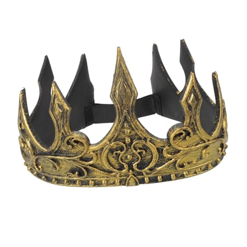KONTONTY Krone Hut Weiche Mittelalterliche Königskrone für Jungen Komfortable Verkleidung Geburtstag Halloween Party Zubehör von KONTONTY