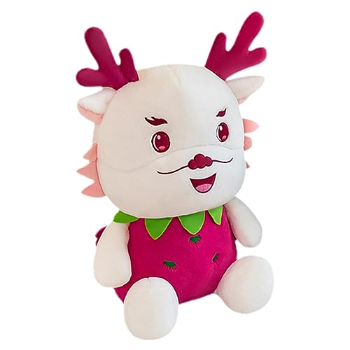 KONTONTY Kuscheliges Plüsch Drache Stofftier Erdbeer Design Niedliches Desktop Maskottchen Weiches Sofa Angenehmes Material für Zimmer und Auto Deko zum Neujahr KONTONTY Kuscheliges Plüsch Drache Stofftier Erdbeer Design Niedliches Desktop Maskottchen Weiches Sofa Angenehmes Material für Zimmer und Auto Deko zum Neujahr von KONTONTY