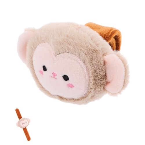 KONTONTY Kuscheltier Schlagearmband Affe Plüsch Slap Bracelet für Kindergeburtstagsfeiern als Mitgebsel Niedliches Design Vielseitig Einsetzbar Passt für Handgelenke für von KONTONTY