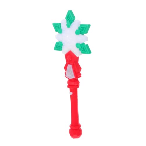 KONTONTY LED Schneeflocken Zauberstab mit Einfachem Ein Knopf Betrieb Langanhaltendem Leuchten Roter Weihnachtslichtstab für Kinderkostüme Cosplay und Festliche Partys von KONTONTY