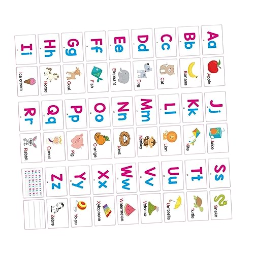 KONTONTY Lernkarten Englisch Alphabet Wörter Gedächtnistraining Mit Stift Pädagogisches Zur Frühen Bildung Und Kognitiven Für Kleinkinder von KONTONTY