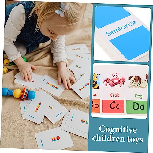 KONTONTY Lernkarten für Kleinkinder Jahre ABC Alphabet Zahlen Formen Tiere Farben Robustes Lernspielzeug für Vorschule zur Kognitiver Fähigkeiten und Frühkindlicher Sprachentwicklung von KONTONTY