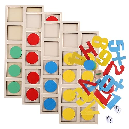 KONTONTY Lernspielzeug Holz Zahlen Zählsteine Montessori Mathe Zählhilfe mit Glatten Kanten Fördert Logisches Feinmotorik und Hand Auge Koordination Pädagogisches Rechenzubehör für von KONTONTY