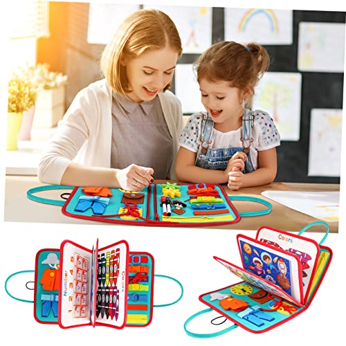 KONTONTY Beschäftigt-Brett-Buch Für Kleinkinder Lernspielzeug Für Die Vorschule Entwicklung Der Feinmotorik Montessori-Spielzeug Für Jungen Und Mädchen Pädagogische Beschäftigt-bretter von KONTONTY