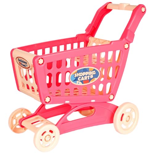 KONTONTY Kinder Einkaufswagen Spielzeug für Kleinkinder Tragbarer Schiebewagen Rollenspielzeug für Jungen und Mädchen Robustes Material Fördert Fantasie und Kreativität von KONTONTY
