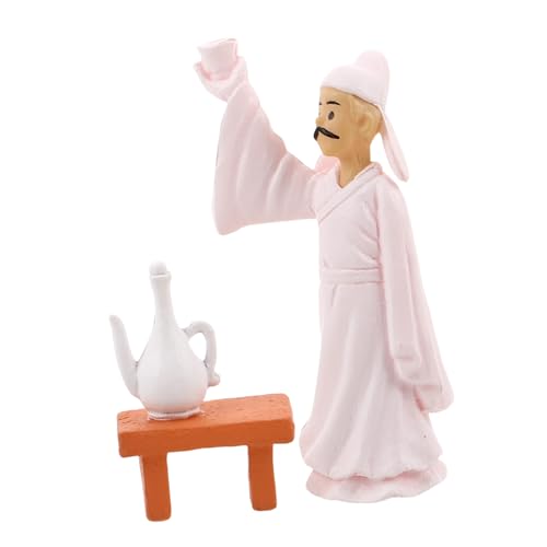 KONTONTY Li Miniaturfigur mit Tisch Chinesische Poesie Skulptur für Kleine Räume Dekoratives Bonsai Ornament für Schreibtisch Büro Regal KONTONTY Li Miniaturfigur mit Tisch Chinesische Poesie Skulptur für Kleine Räume Dekoratives Bonsai Ornament für Schreibtisch Büro Regal von KONTONTY
