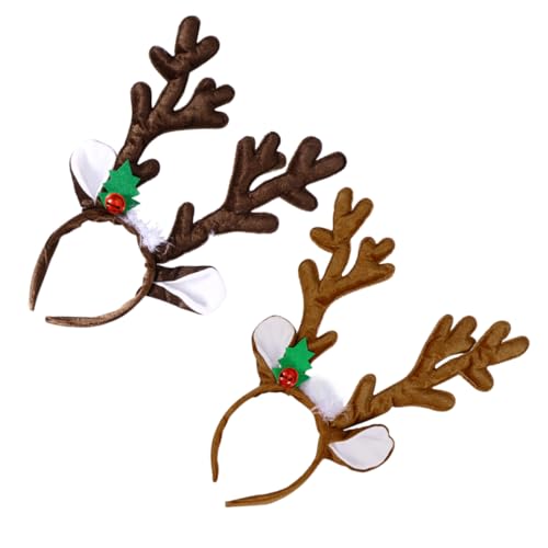 KONTONTY Weihnachtsmütze Mit Rentierhörnern Für Und Frauen 2er Set Lustiges Party Stirnband Mit Glöckchen Kostümzubehör Für Weihnachten Karneval Und Festlichkeiten KONTONTY Weihnachtsmütze Mit Rentierhörnern Für Und Frauen 2er Set Lustiges Party Stirnband Mit Glöckchen Kostümzubehör Für Weihnachten Karneval Und Festlichkeiten von KONTONTY