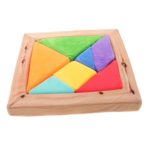 KONTONTY Manipulative Logikspiele Tangrams Formen Puzzlespielzeug Mit Würfel Block Bunt Mosaik Gebäude Babys Kleine Rätsel Für Tangram-Puzzles Für Erwachsene Plüsch KONTONTY Manipulative Logikspiele Tangrams Formen Puzzlespielzeug Mit Würfel Block Bunt Mosaik Gebäude Babys Kleine Rätsel Für Tangram-Puzzles Für Erwachsene Plüsch von KONTONTY