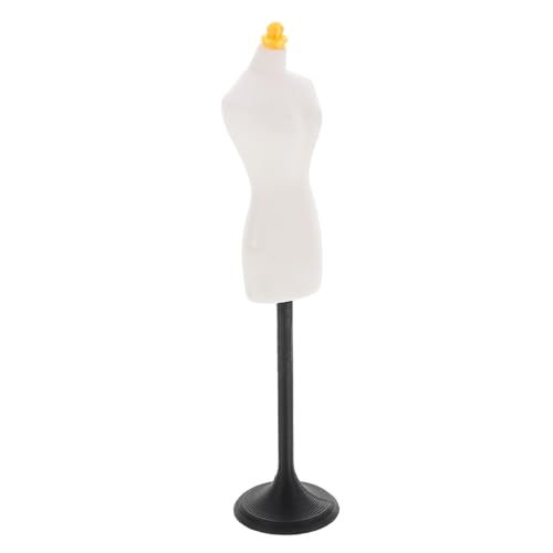 KONTONTY Puppen-Mannequin-kleiderbügel Weiß Stoffkleid-Display-stützhalter Spielzeug-Mannequin-modellständer Zubehör Für Puppenkleider Puppenhaus-Dekoration von KONTONTY