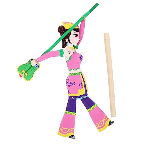 KONTONTY Marionette bastelset dekoring handwerkskunst handspielpuppen schattenpuppenspiel bausatz selber Machen Chinesisches Schattenpuppenspiel Schattenpuppenmaterial Holz von KONTONTY