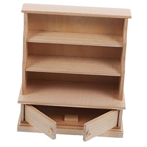 KONTONTY Maßstab DIY Mini Hausmöbel Leichtes Mini Küchenschrank Modell Dekorativer Puppenhaus Schrank und Stilvolles Miniaturmöbel für Puppenhaus von KONTONTY