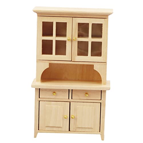 KONTONTY Maßstab Langlebiger Mini Holzschrank für Kinderzimmerdekoration Robustes DIY Puppenhaus Regal Kunstvoll und Praktisch Gestaltet KONTONTY Maßstab Langlebiger Mini Holzschrank für Kinderzimmerdekoration Robustes DIY Puppenhaus Regal Kunstvoll und Praktisch Gestaltet von KONTONTY
