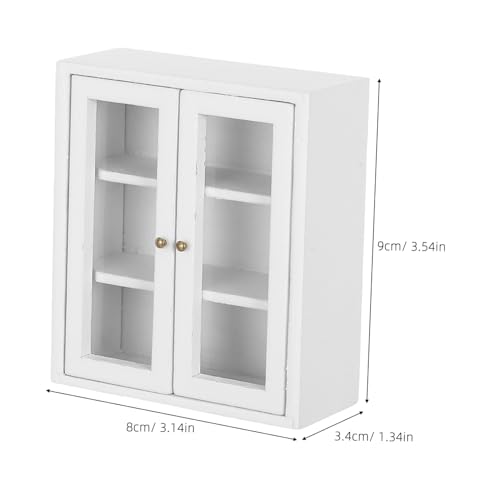 KONTONTY Maßstab Miniatur Möbel Natürliches Holz Regal Für Küche Bad Wohnzimmer Dekoratives Puppenhaus Zubehör von KONTONTY