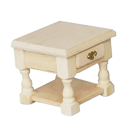 KONTONTY Maßstab Puppenhaus Möbel mit Schublade Glatte Oberfläche Elegantes Design Dekoratives Mini Haus Accessoire für Schlafzimmer und Fotografie KONTONTY Maßstab Puppenhaus Möbel mit Schublade Glatte Oberfläche Elegantes Design Dekoratives Mini Haus Accessoire für Schlafzimmer und Fotografie von KONTONTY