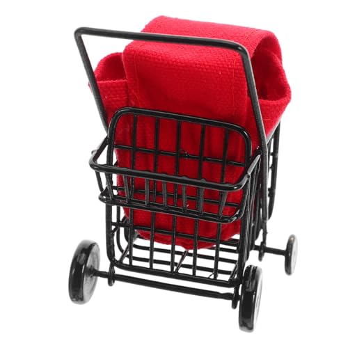 KONTONTY Maßstab Schwarzer Metall Einkaufs-Trolley für Puppenhaus Realistisches Mini Supermarkt Zubehör für Rollenspiel KONTONTY Maßstab Schwarzer Metall Einkaufs-Trolley für Puppenhaus Realistisches Mini Supermarkt Zubehör für Rollenspiel von KONTONTY
