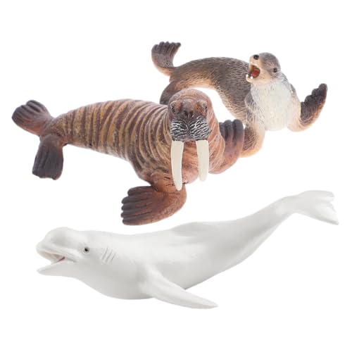 KONTONTY Meerestiermodell Party -Dekorationen Von Ocean Themed Party Minihaie Meerestierfigur Walspielzeug Große Tierfiguren Meeresbewohner Belugawal Walhai Plastik von KONTONTY