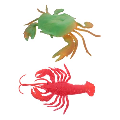 KONTONTY Meerestiermodell Spielzeugtiere Für Den Strand Gefälschte Krabbe Tierfiguren Realistisches Figurenmodell Fischspielzeug Zum Thema Ocean Hummer- Plastik von KONTONTY