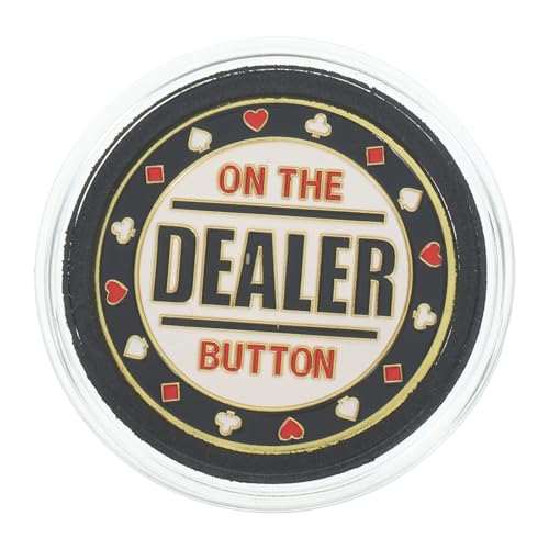 KONTONTY Metal Dealer Button Robuste und Praktische Poker Spielmarke für Turniere und Partys für Zählen Gruppieren und Mathe Lernen von KONTONTY
