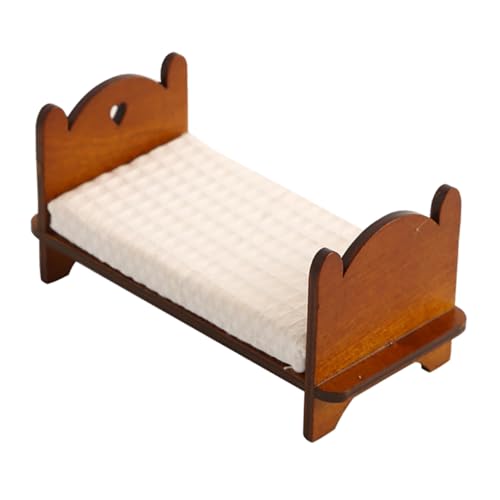 KONTONTY Mini-Einzelbett Miniatur -Holzschlafzimmermöbel Schlafzimmerzubehör für Puppenstuben Zubehör für Puppenhäuser aus Holz Puppenhausmöbelzubehör Minibett aus Holz Miniaturmöbel Kaffee KONTONTY Mini-Einzelbett Miniatur -Holzschlafzimmermöbel Schlafzimmerzubehör für Puppenstuben Zubehör für Puppenhäuser aus Holz Puppenhausmöbelzubehör Minibett aus Holz Miniaturmöbel Kaffee von KONTONTY